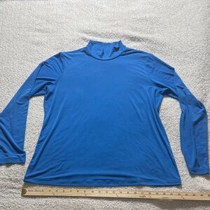 Susan Graver Women's Ocean Blue Long Sleeve Top Sz M Office